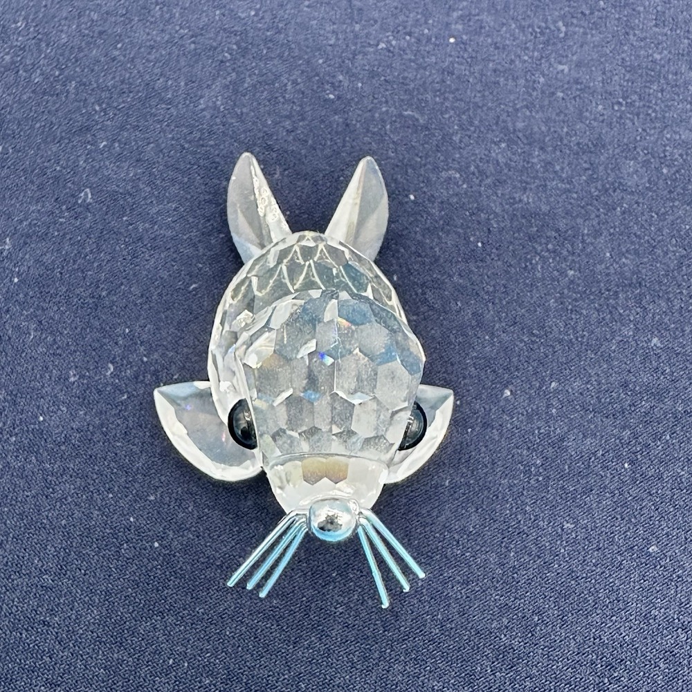 Swarovski‎ Crystal Baby Seal Figurine Clear Faceted Glass Animal Black Eyes 7663 - Picture 5 of 6